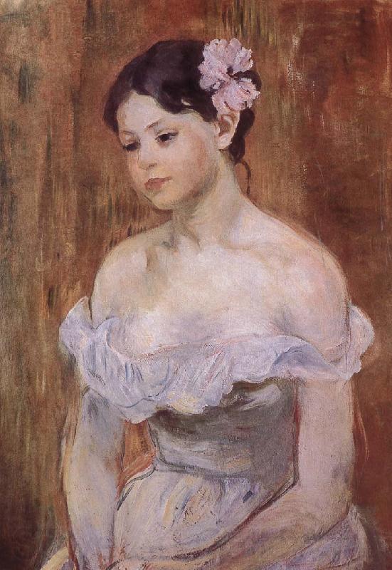 Berthe Morisot The girl wearing the fresh flowers